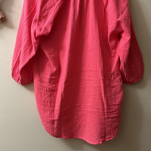 Nicole Miller Coral Top 100% Cotton Size M - Picture 3 of 7
